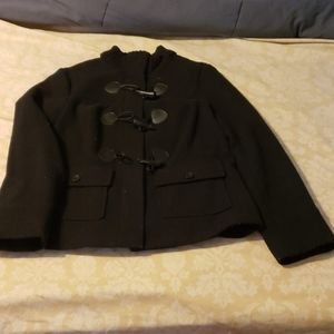 Black duffle coat
